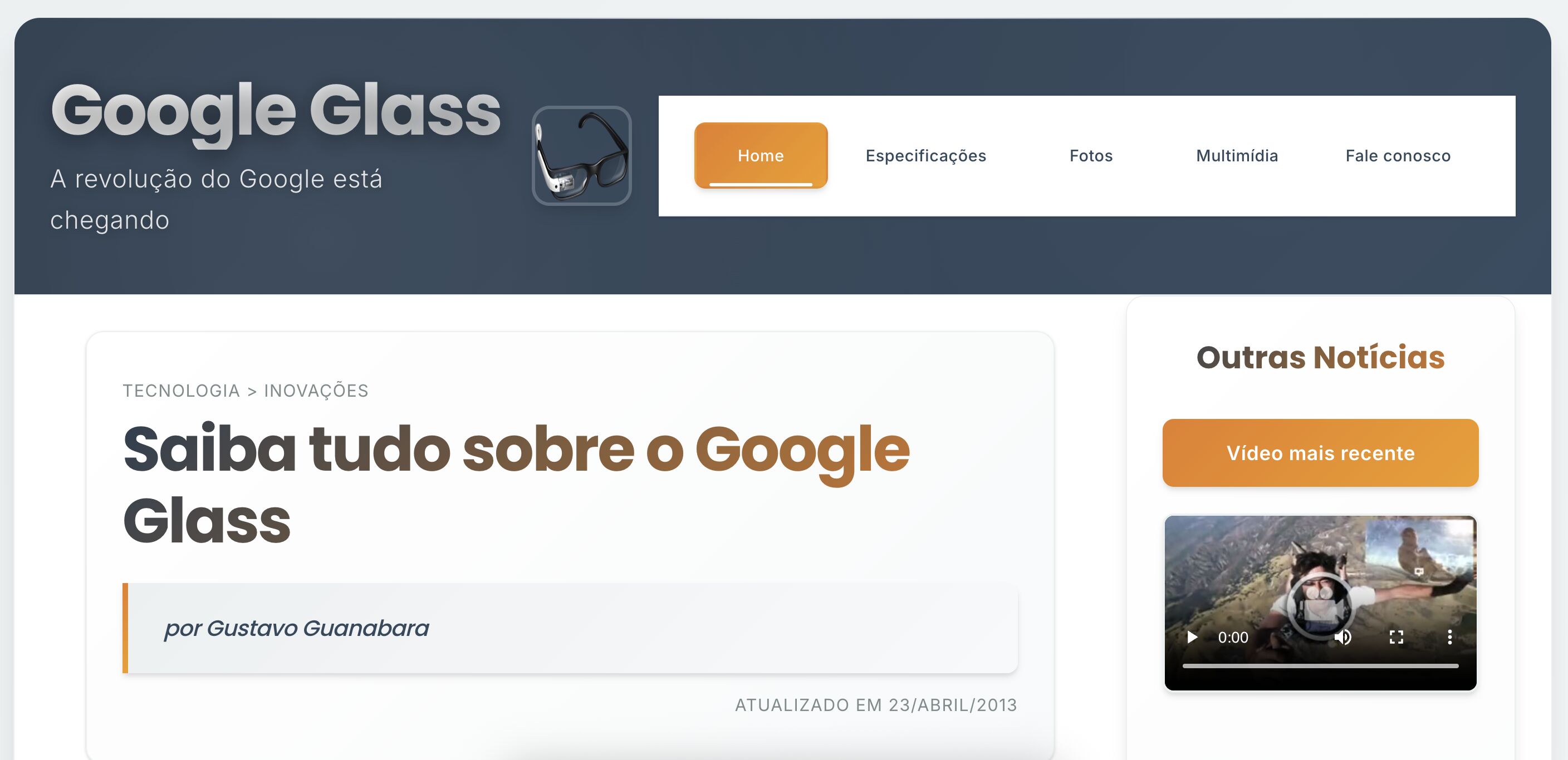 Homepage with glassmorphism header and premium design